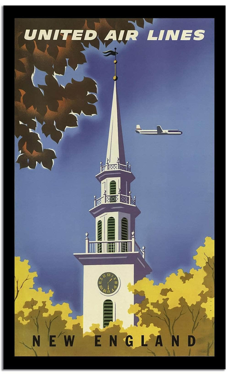 United Air Lines  Vintage Posterb Fine Art Print
