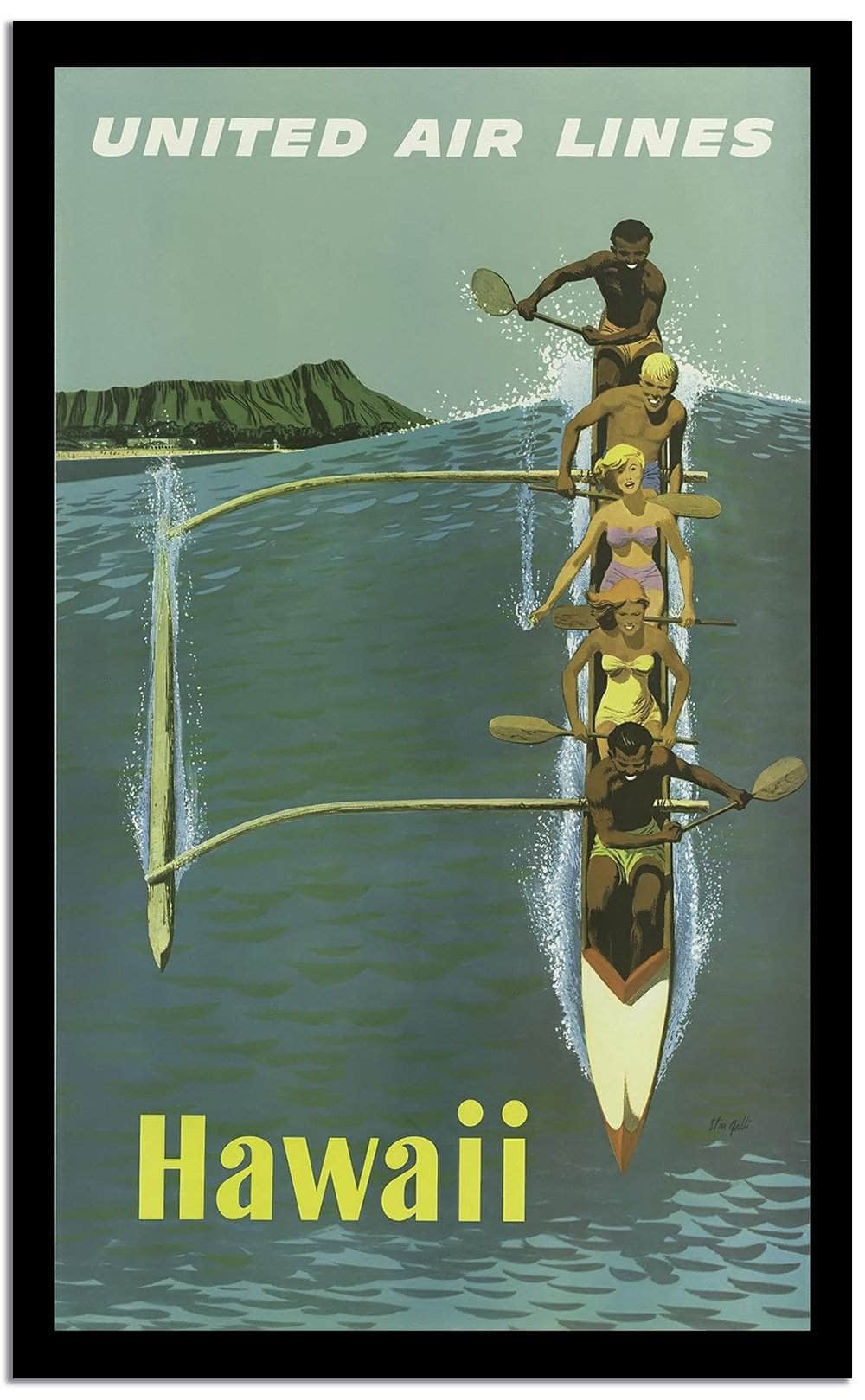 United Air Lines  Vintage Posterc Fine Art Print