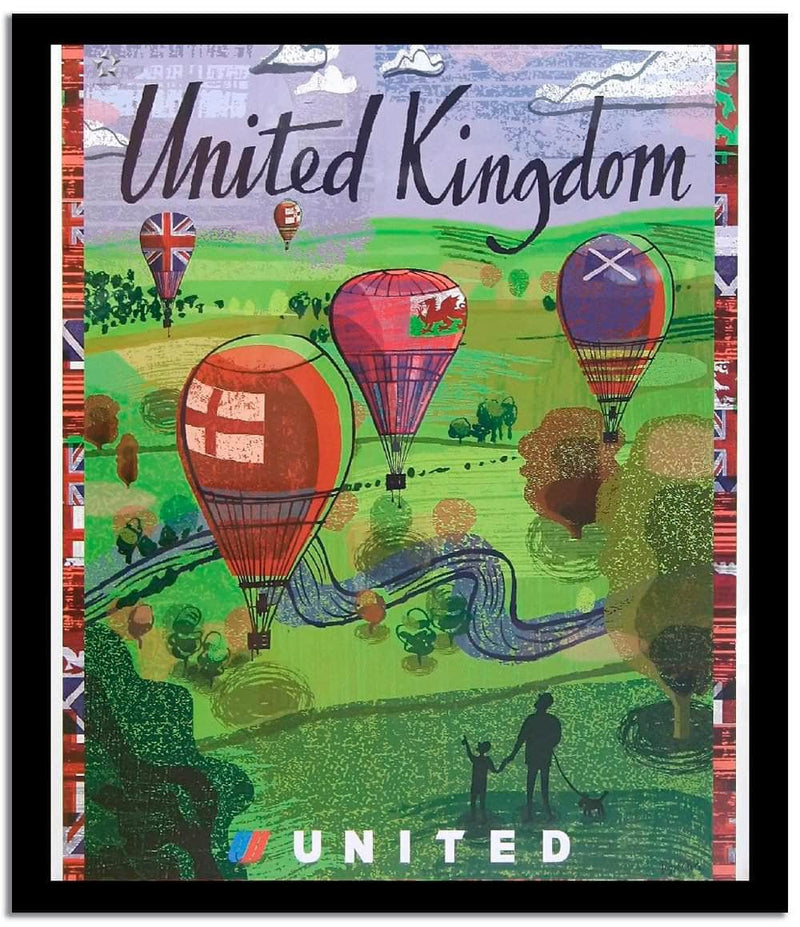 United Kingdom  Vintage Poster Fine Art Print