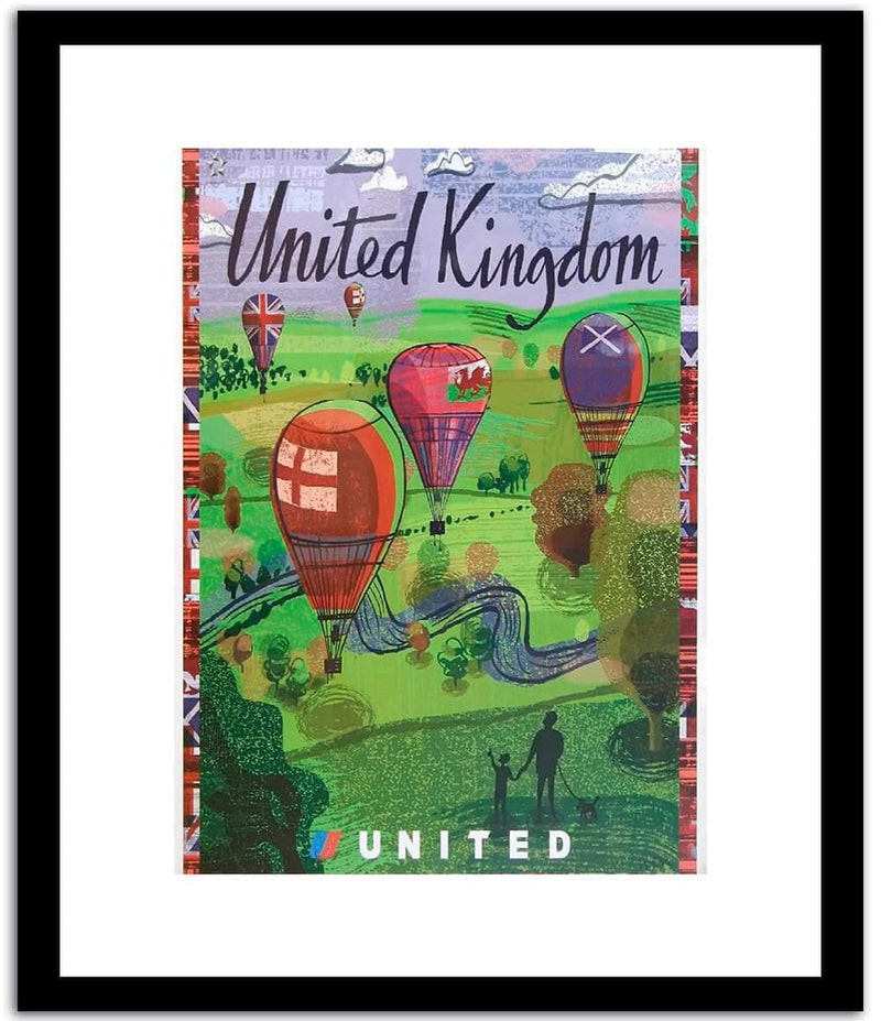 United Kingdom  Vintage Poster Fine Art Print
