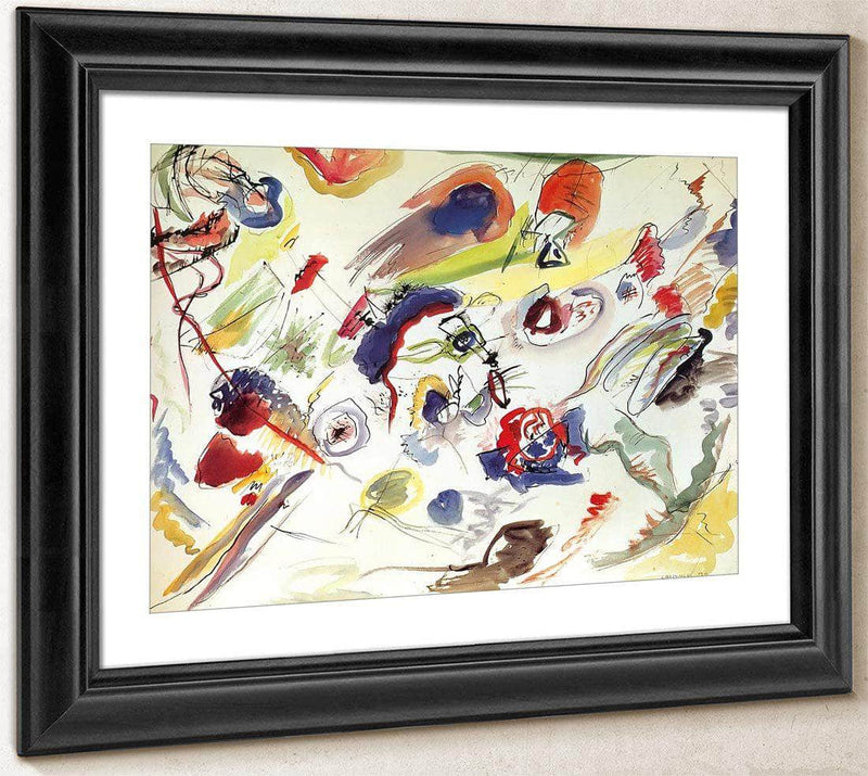 Untitle ( First Abstract  Watercolour) 1910 By Wassily Kandinsky Fine Art Print