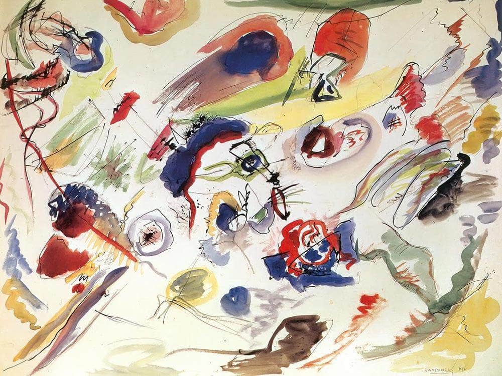 Untitled (First Abstract Watercolour By Wassily Kandinsky Fine Art Print