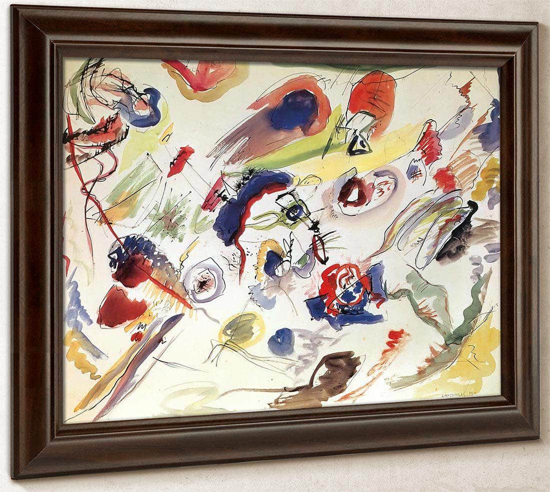 Untitled (First Abstract Watercolour By Wassily Kandinsky Fine Art Print