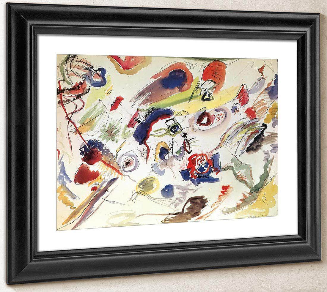 Untitled (First Abstract Watercolour By Wassily Kandinsky Fine Art Print