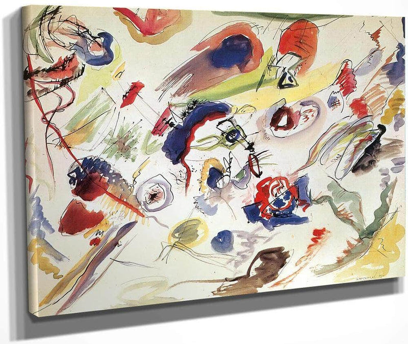 Untitled (First Abstract Watercolour By Wassily Kandinsky Fine Art Print