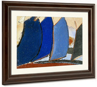 Untitled (Four Blue Gray Sail Like Forms) By Arthur Dove Fine Art Print