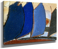 Untitled (Four Blue Gray Sail Like Forms) By Arthur Dove Fine Art Print