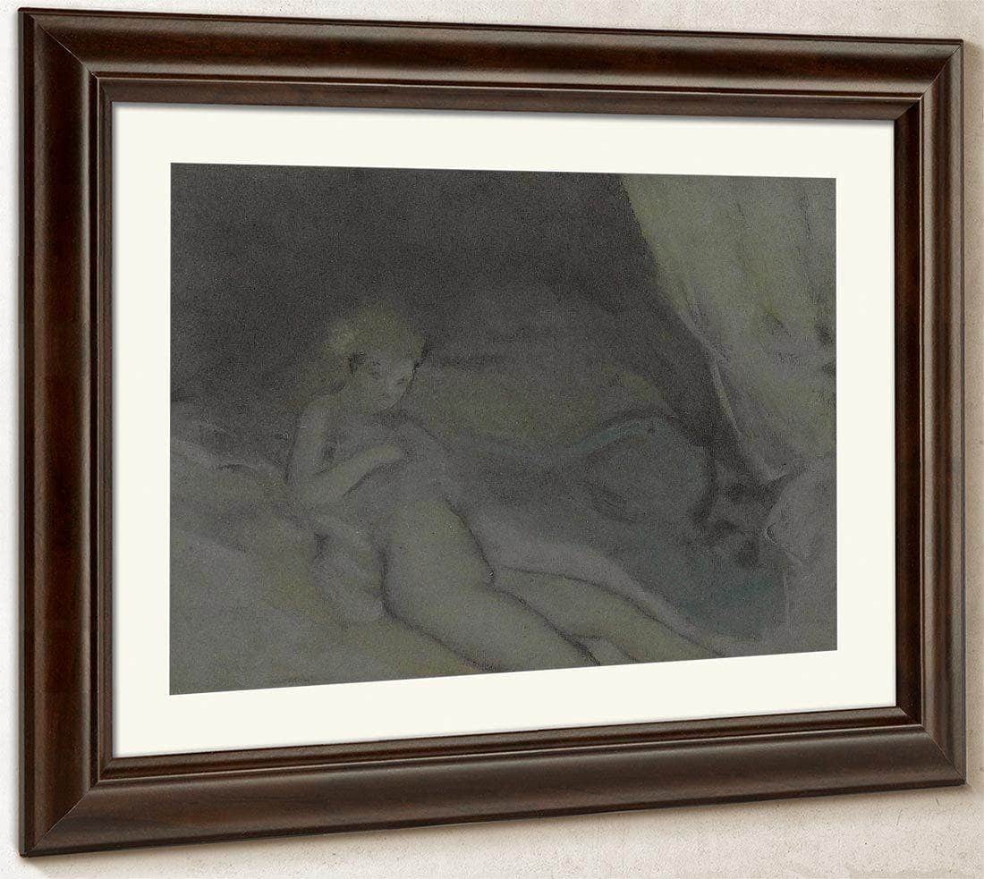 Untitled Reclining Woman 1909 By Everett Shinn Fine Art Print