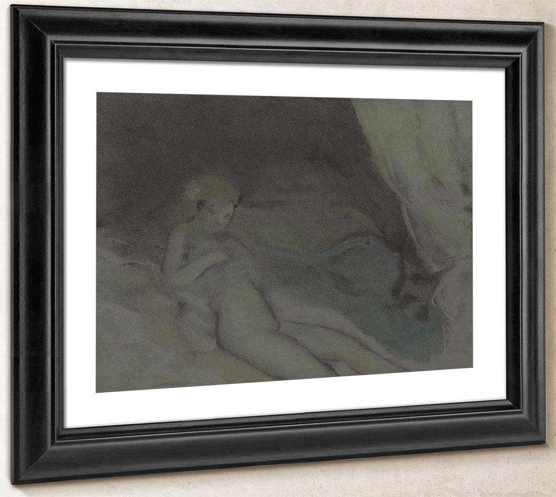 Untitled Reclining Woman 1909 By Everett Shinn Fine Art Print
