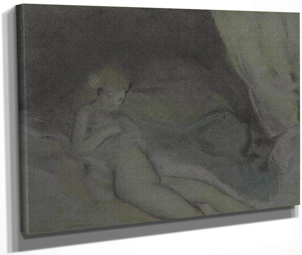 Untitled Reclining Woman 1909 By Everett Shinn Fine Art Print