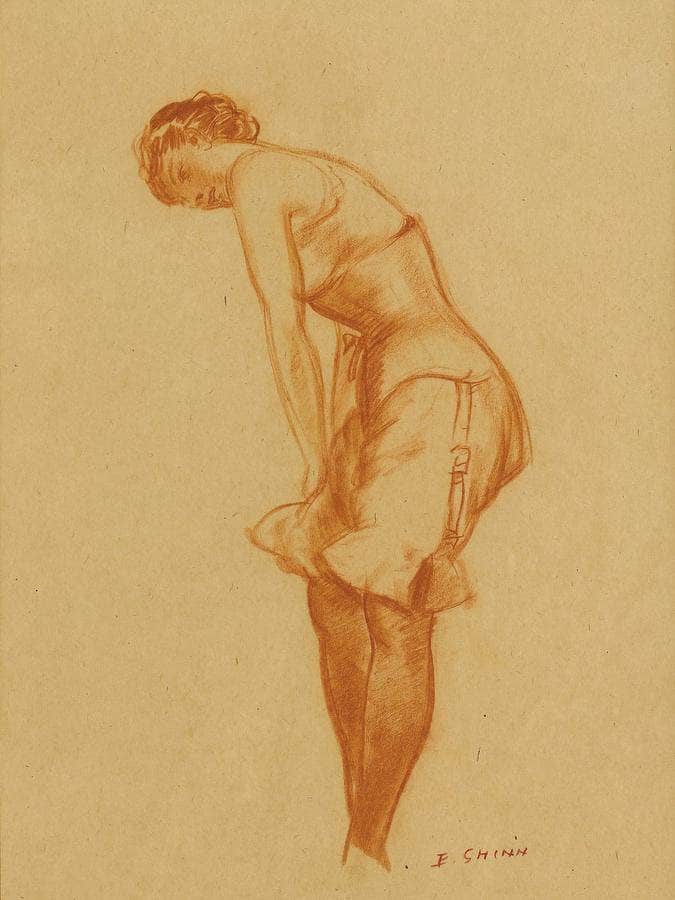 Untitled Silk Stockings By Everett Shinn Fine Art Print