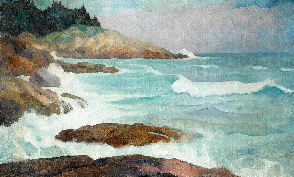 Untitled (View Of The Maine Coast) By NC Wyeth Fine Art Print