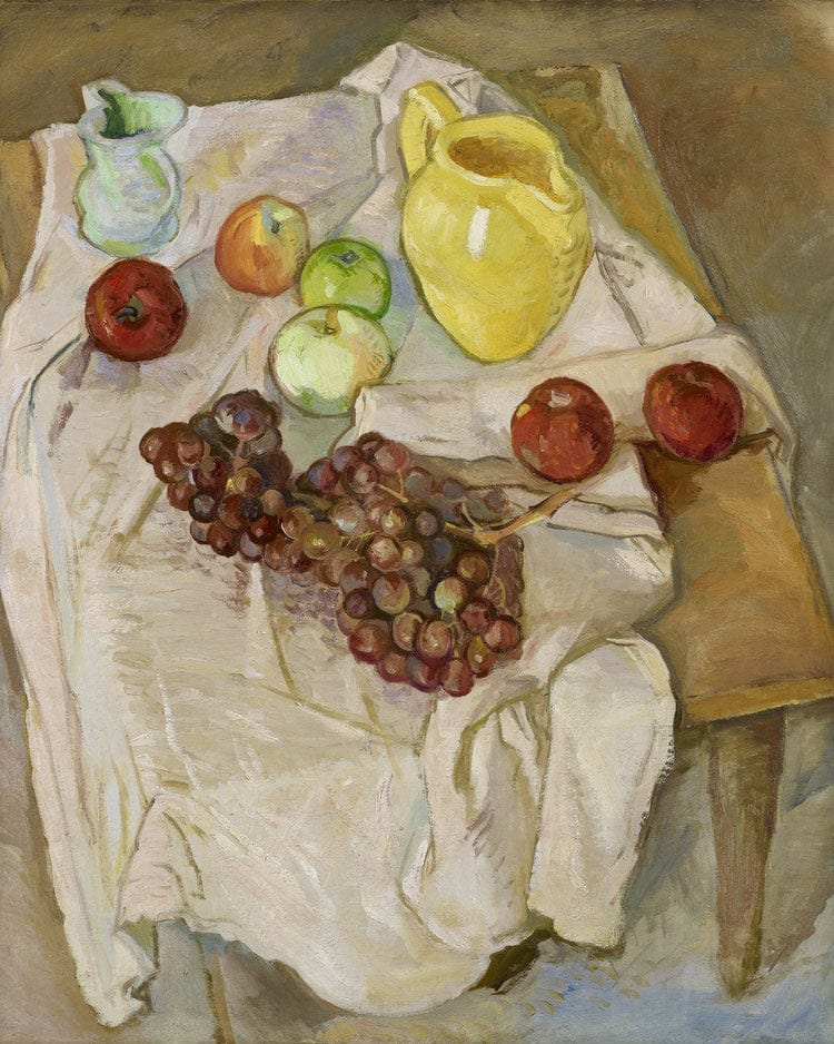 Untitled [Yellow Pitcher Apples And Grapes] By Pierre Daura Fine Art Print