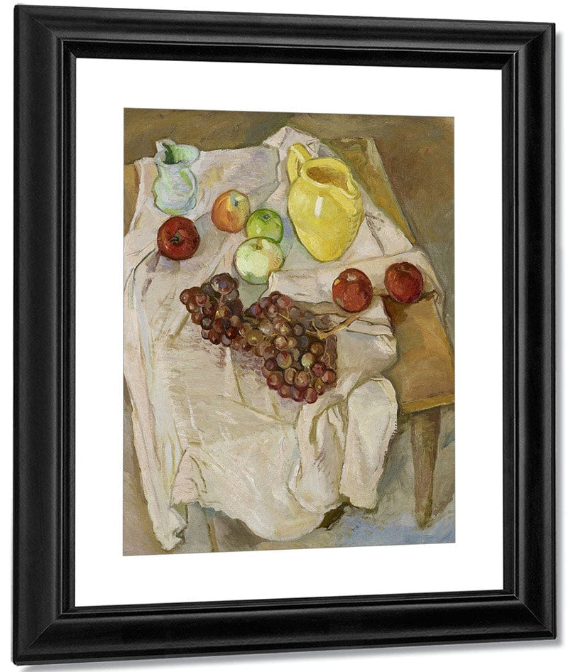 Untitled [Yellow Pitcher Apples And Grapes] By Pierre Daura Fine Art Print