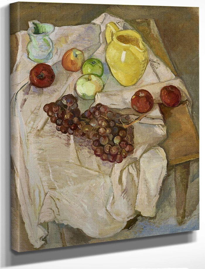 Untitled [Yellow Pitcher Apples And Grapes] By Pierre Daura Fine Art Print
