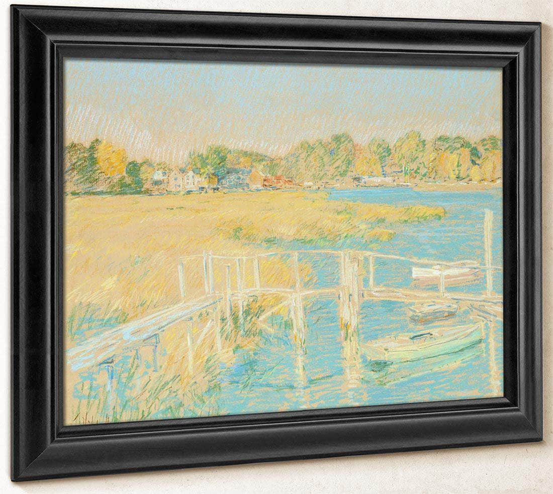 Up The River, Late Afternoon, October By Childe Hassam Fine Art Print