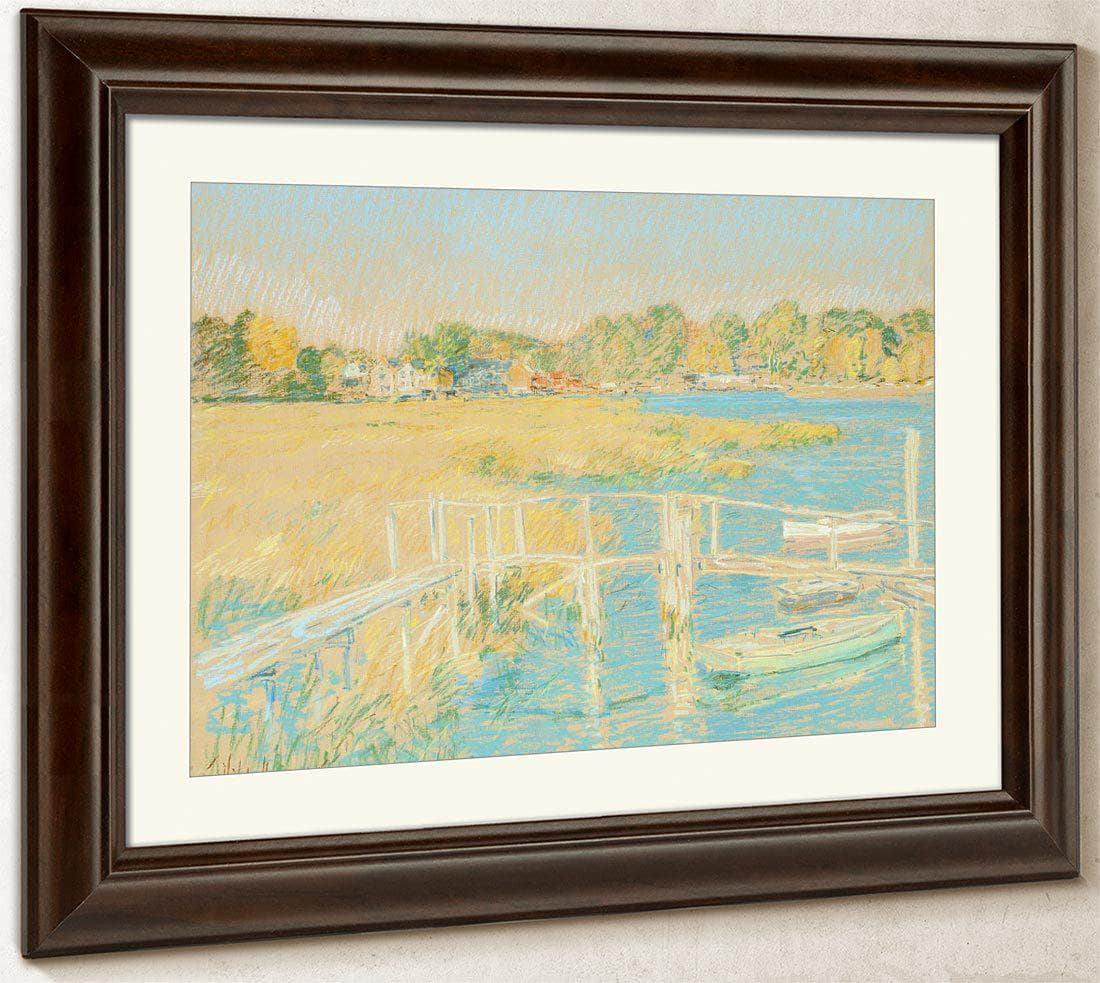 Up The River, Late Afternoon, October By Childe Hassam Fine Art Print