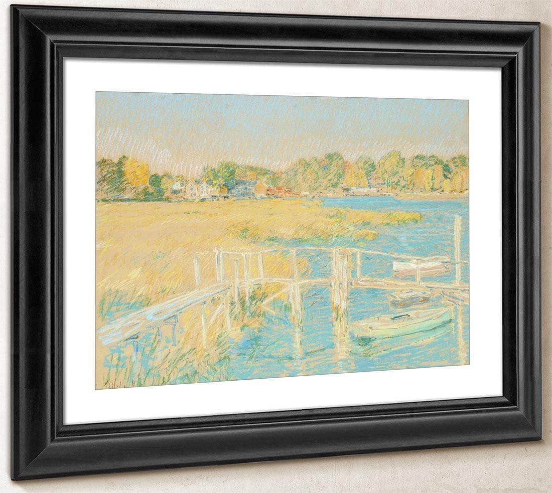 Up The River, Late Afternoon, October By Childe Hassam Fine Art Print