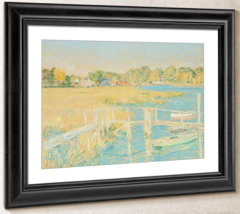 Up The River, Late Afternoon, October By Childe Hassam Fine Art Print