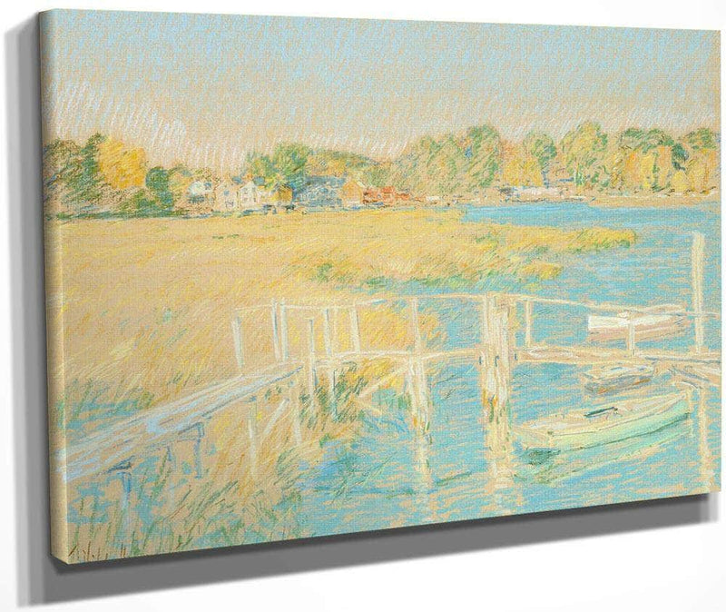 Up The River, Late Afternoon, October By Childe Hassam Fine Art Print