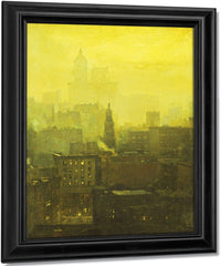 Urban Nocturne By Paul Cornoyer Fine Art Print