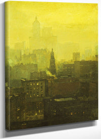 Urban Nocturne By Paul Cornoyer Fine Art Print