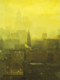 Urban Nocturne By Paul Cornoyer Fine Art Print
