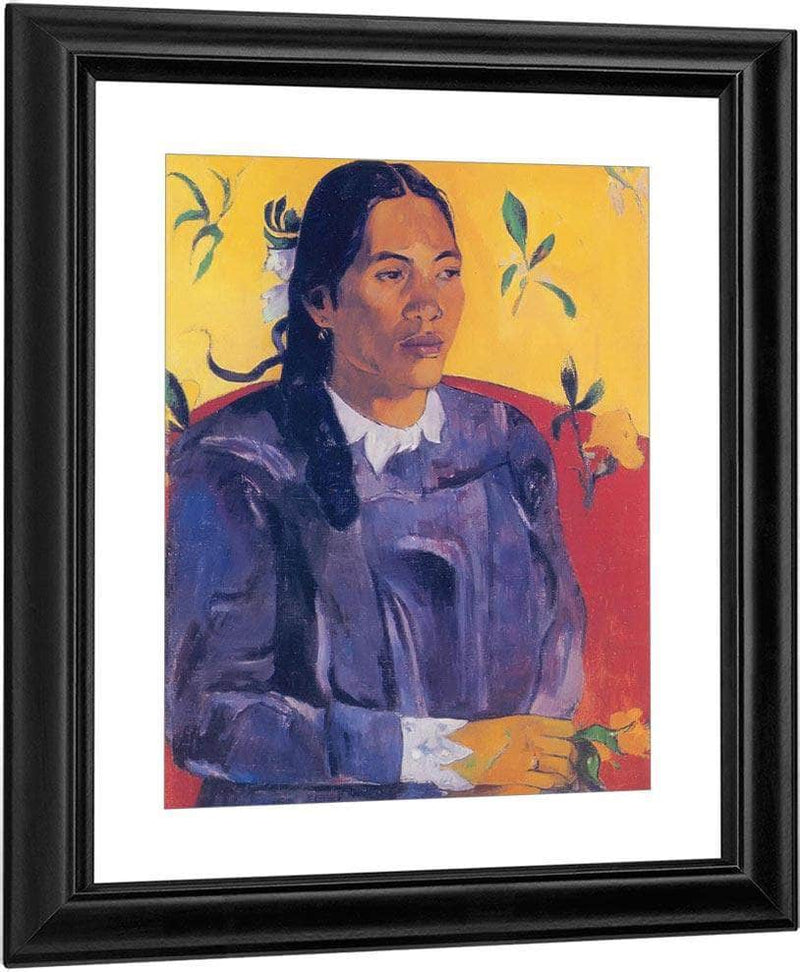 Vahine No Te Tiare ( Woman With A Flower) By Paul Gauguin Fine Art Print