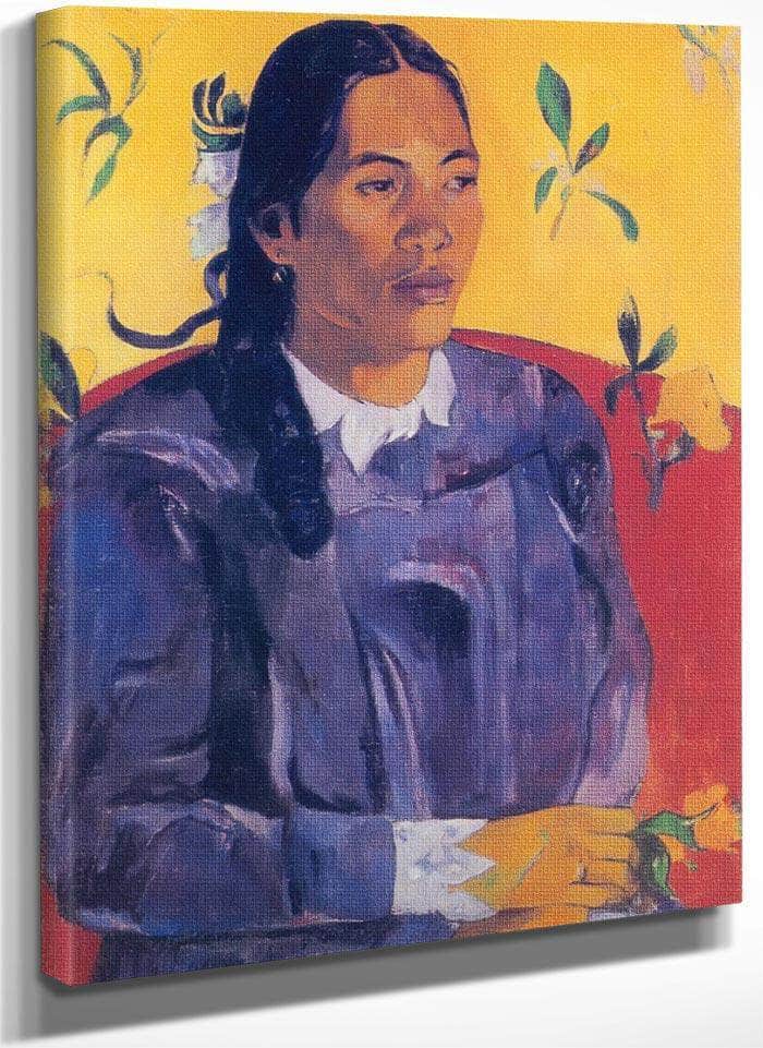 Vahine No Te Tiare ( Woman With A Flower) By Paul Gauguin Fine Art Print