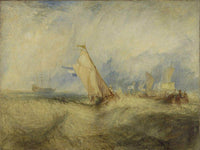 Van Tromp Going About To Please His Masters Ships A Sea Getting A Good Wetting By Joseph Mallord William Turner Fine Art Print