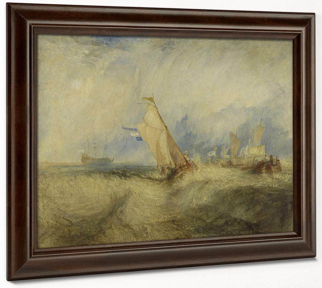 Van Tromp Going About To Please His Masters Ships A Sea Getting A Good Wetting By Joseph Mallord William Turner Fine Art Print