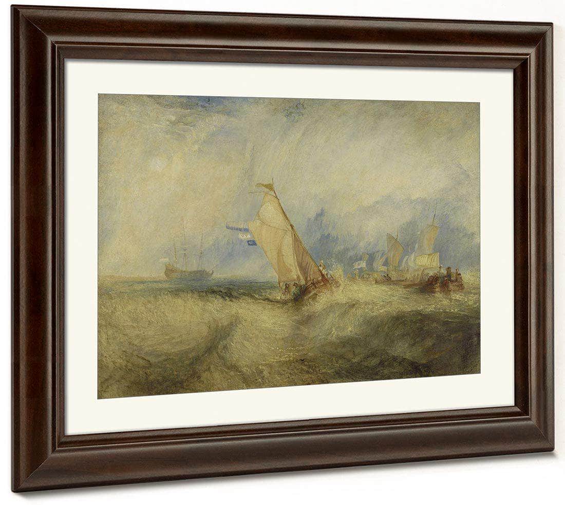 Van Tromp Going About To Please His Masters Ships A Sea Getting A Good Wetting By Joseph Mallord William Turner Fine Art Print
