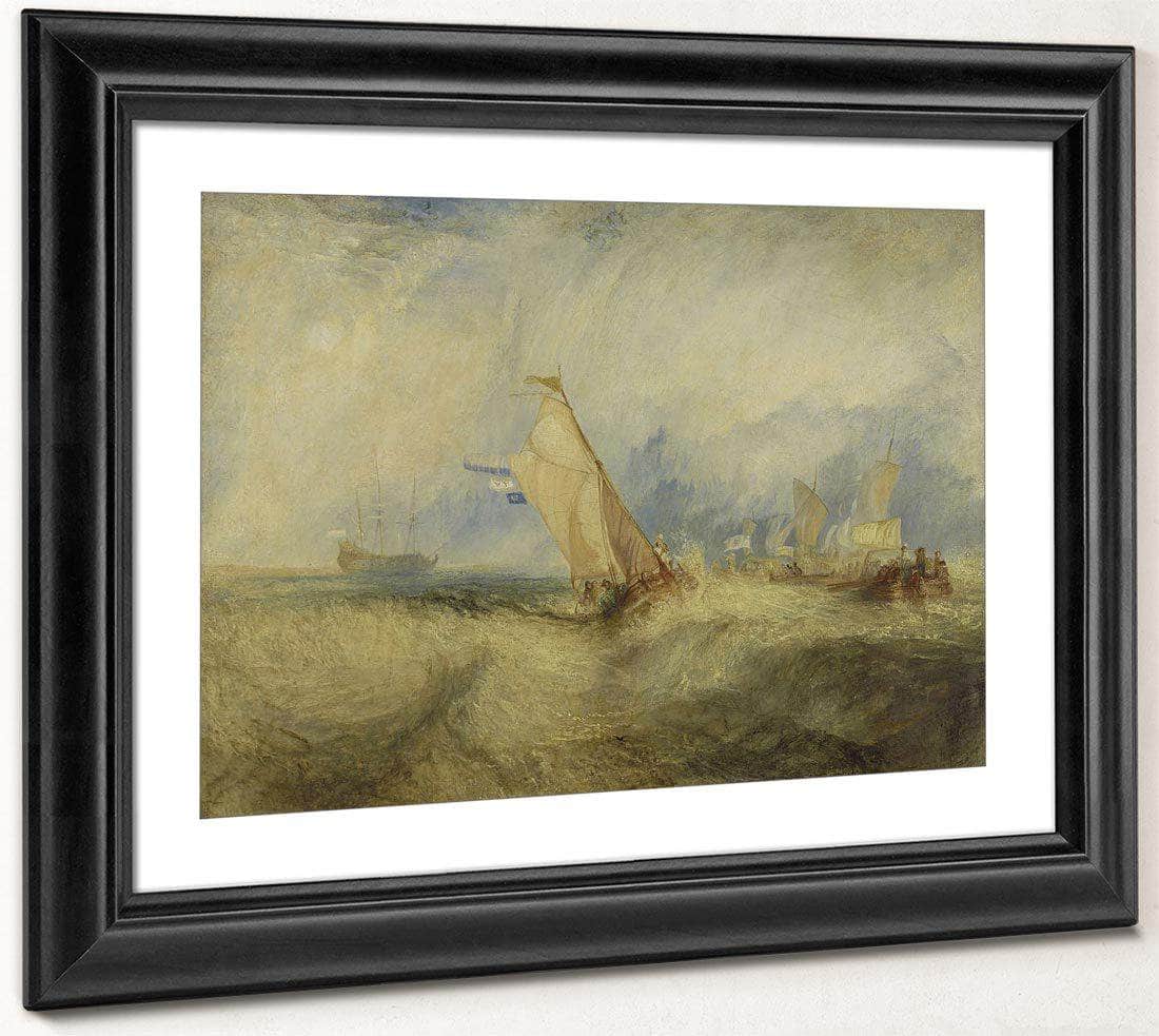 Van Tromp Going About To Please His Masters Ships A Sea Getting A Good Wetting By Joseph Mallord William Turner Fine Art Print