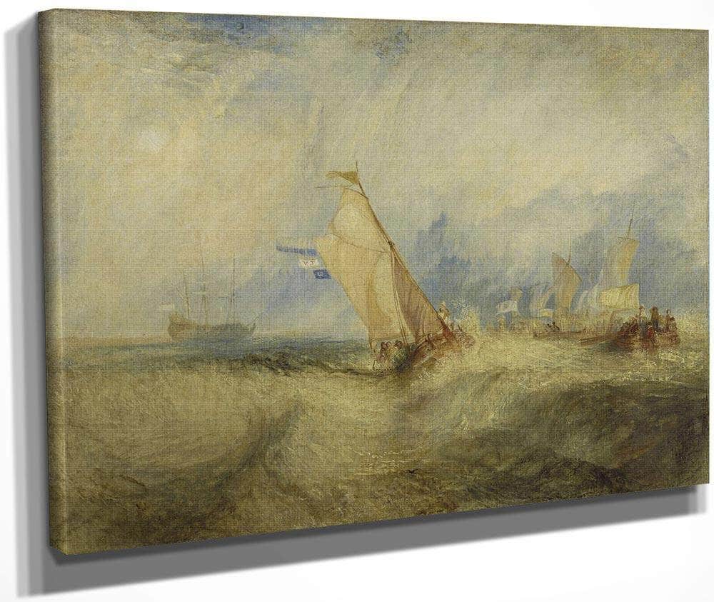 Van Tromp Going About To Please His Masters Ships A Sea Getting A Good Wetting By Joseph Mallord William Turner Fine Art Print