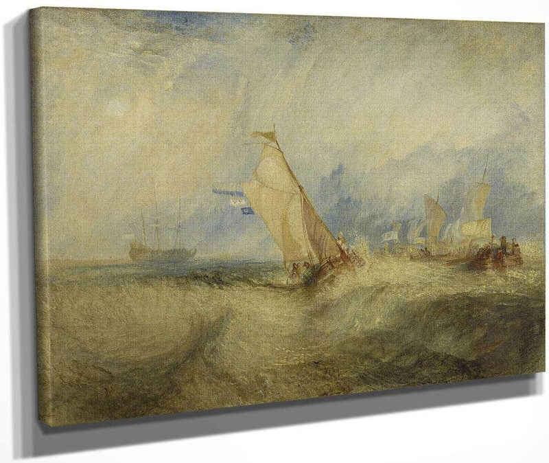 Van Tromp Going About To Please His Masters Ships A Sea Getting A Good Wetting By Joseph Mallord William Turner Fine Art Print