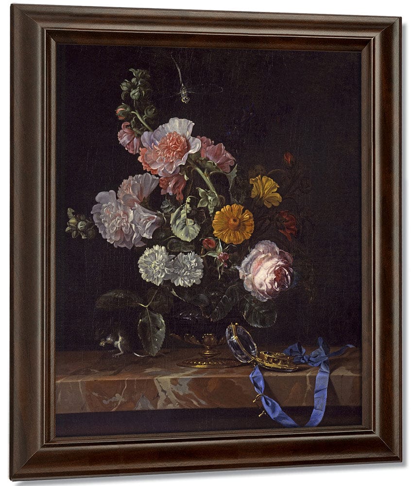 Vanitas Flower Still Life By Willem Van Aelst Fine Art Print