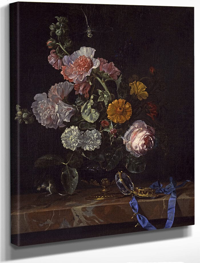 Vanitas Flower Still Life By Willem Van Aelst Fine Art Print