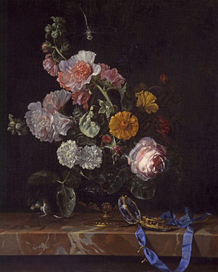 Vanitas Flower Still Life By Willem Van Aelst Fine Art Print