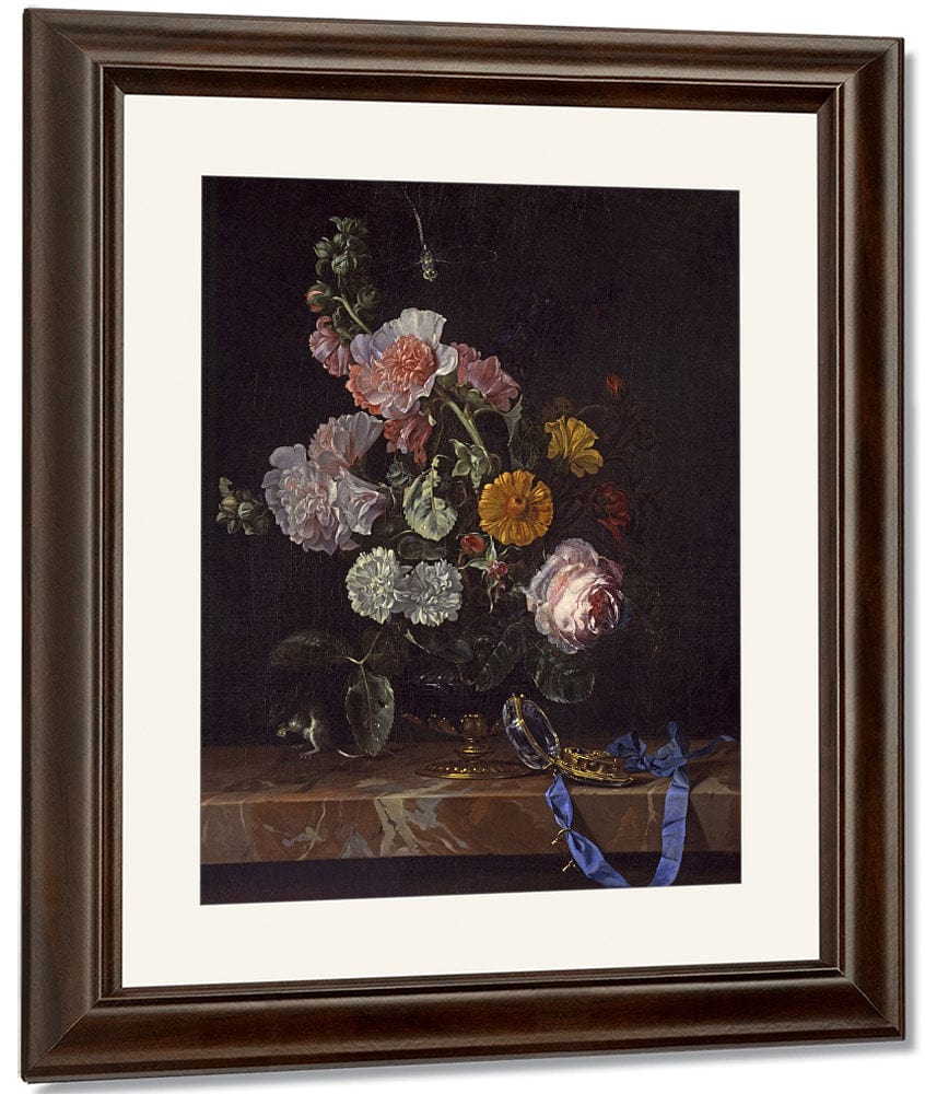 Vanitas Flower Still Life By Willem Van Aelst Fine Art Print