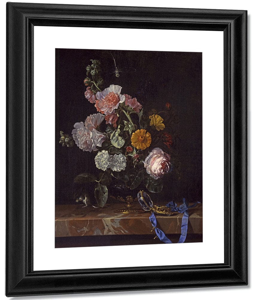Vanitas Flower Still Life By Willem Van Aelst Fine Art Print