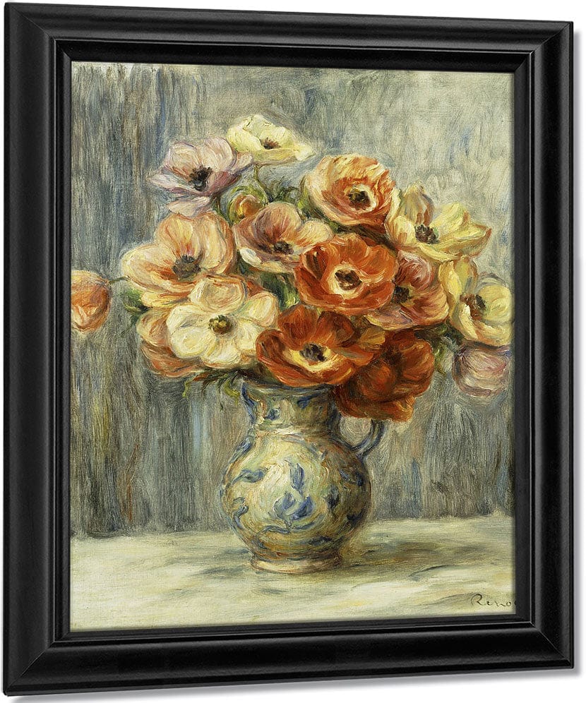 Vase D'anemones By Pierre Auguste Renoir Fine Art Print