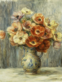 Vase D'anemones By Pierre Auguste Renoir Fine Art Print