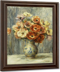 Vase D'anemones By Pierre Auguste Renoir Fine Art Print
