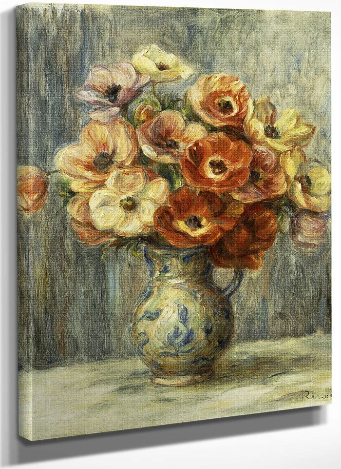 Vase D'anemones By Pierre Auguste Renoir Fine Art Print