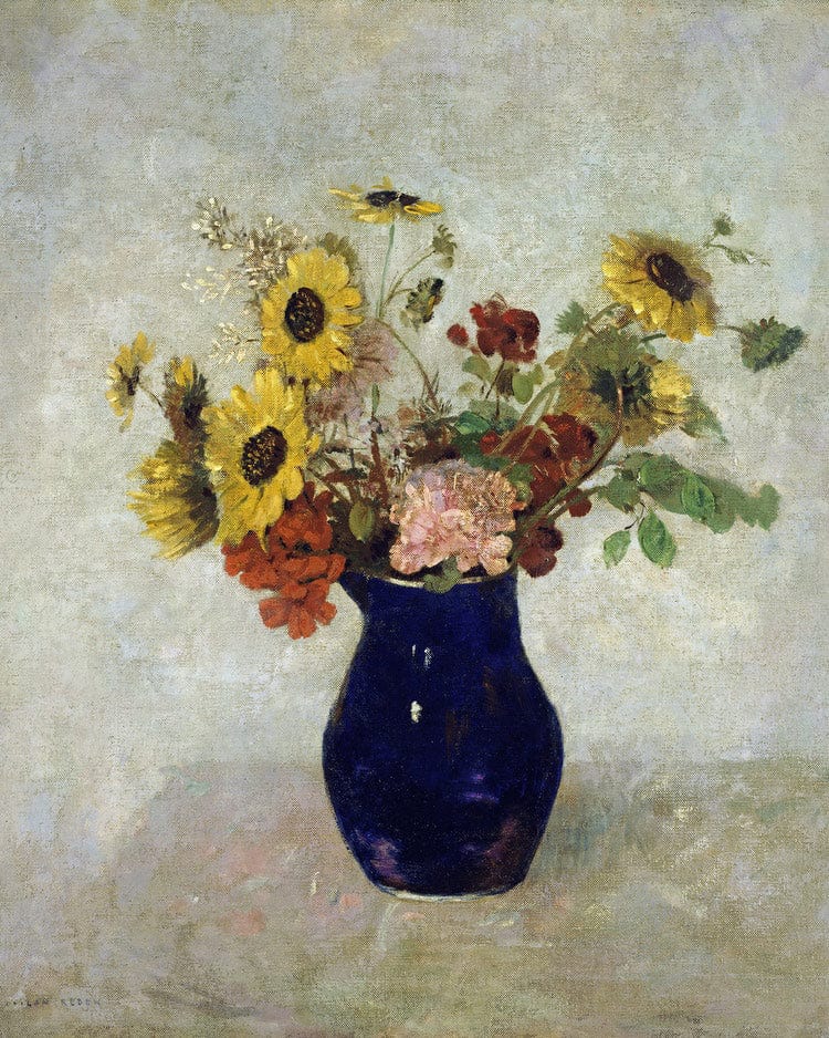 Vase De Fleurs By Odilon Redon Fine Art Print
