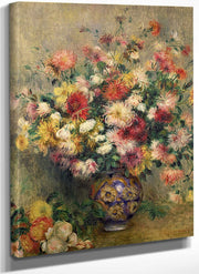 Vase Of Chrysanthemums By Pierre Auguste Renoir Fine Art Print