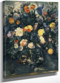 Vase Of Flowers By Paul Cezanne Fine Art Print