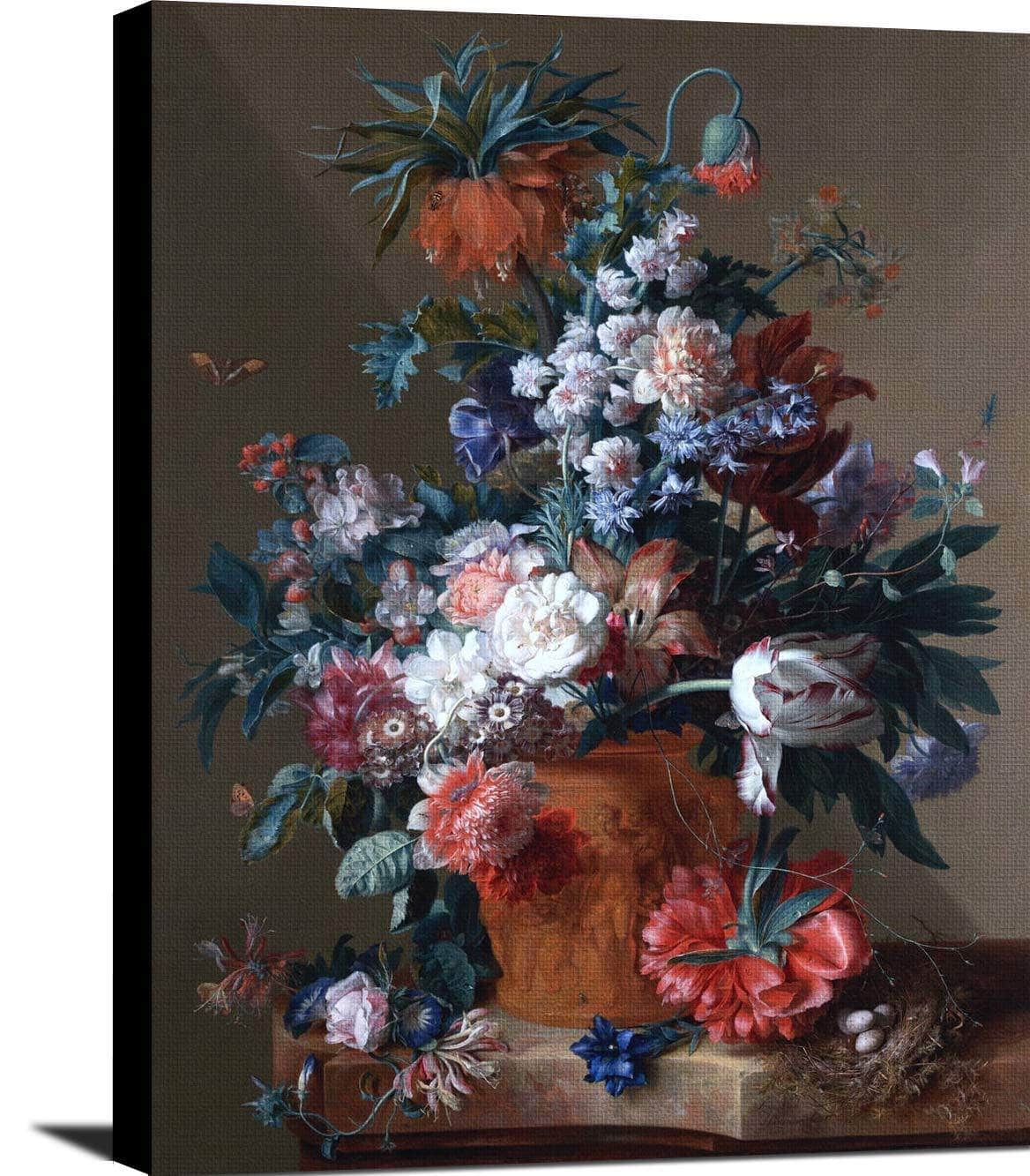 Vase Of Flowers Painting Jan Van Huysum Canvas Art Fine Art Print