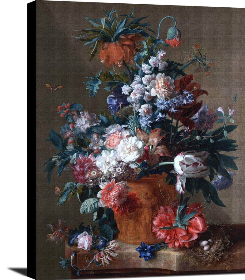 Vase Of Flowers Painting Jan Van Huysum Canvas Art Fine Art Print