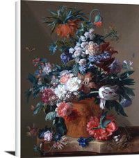 Vase Of Flowers Painting Jan Van Huysum Canvas Art Fine Art Print